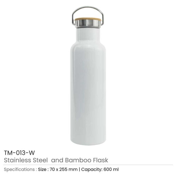 50 Stainless Steel Bamboo Flask