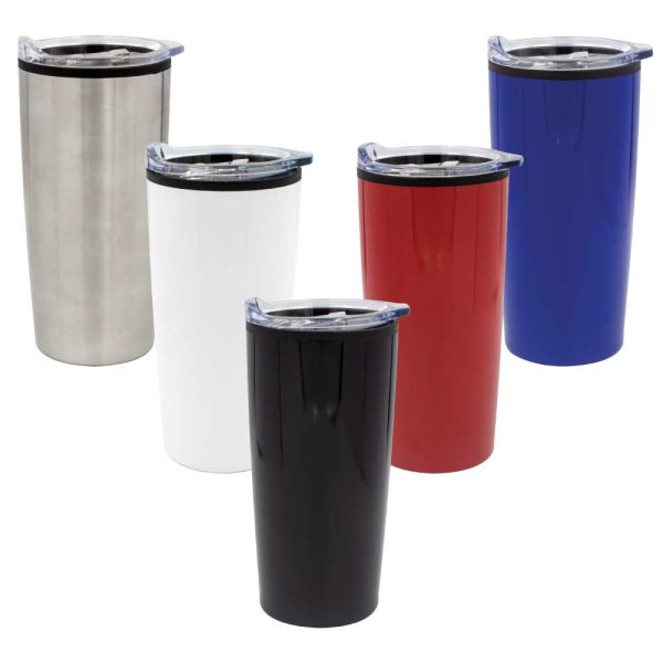 50 Double-Wall Travel Mugs with Clear Lid