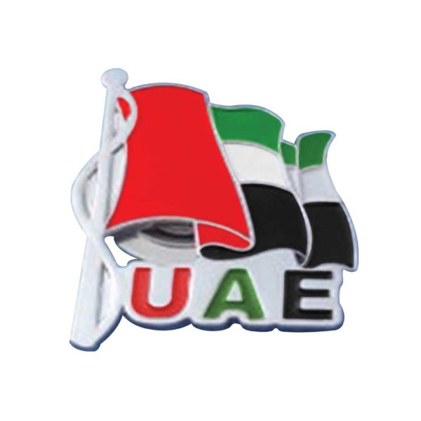50 UAE Flag Metal Badges with Magnet