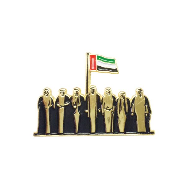50 UAE Metal Badges Gold