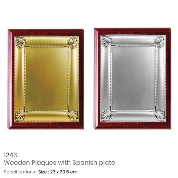 1 Wooden Plaques with Spanish Plate
