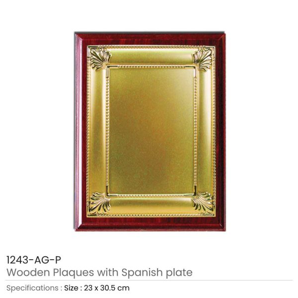 1 Wooden Plaques with Spanish Plate