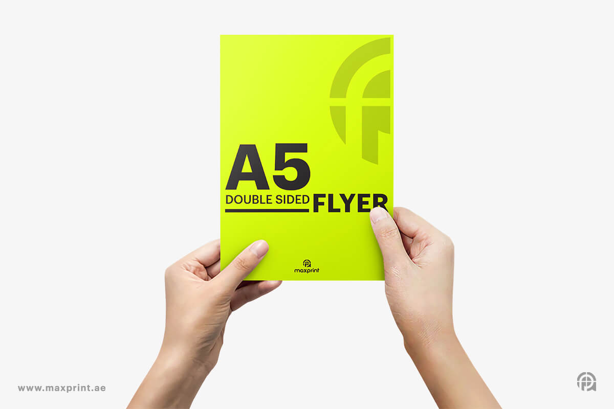 1000 Flyers A5 Real Size, 170 GSM, Glossy Paper