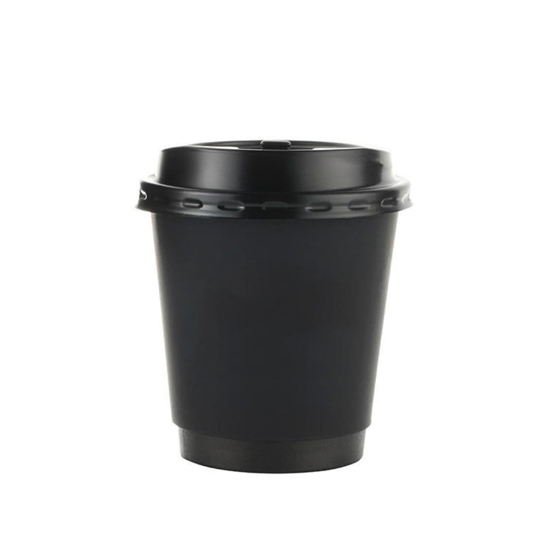 Custom printed double wall paper cups in Dubai - matte finish with black bottom