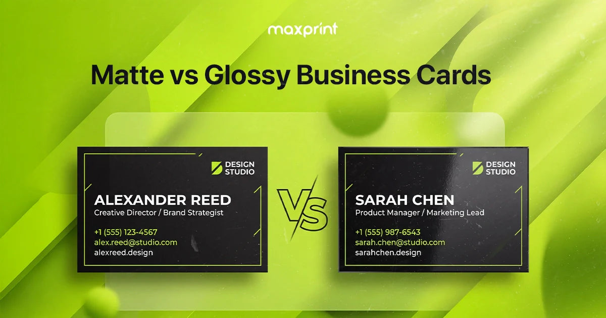 Matte vs Glossy Business Cards