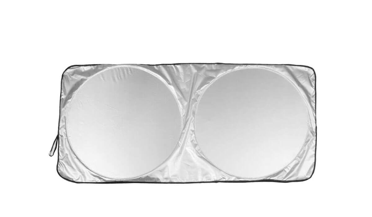 100 Car Sun Shades Silver Color with 5 Color ( Solid Color ) Printing