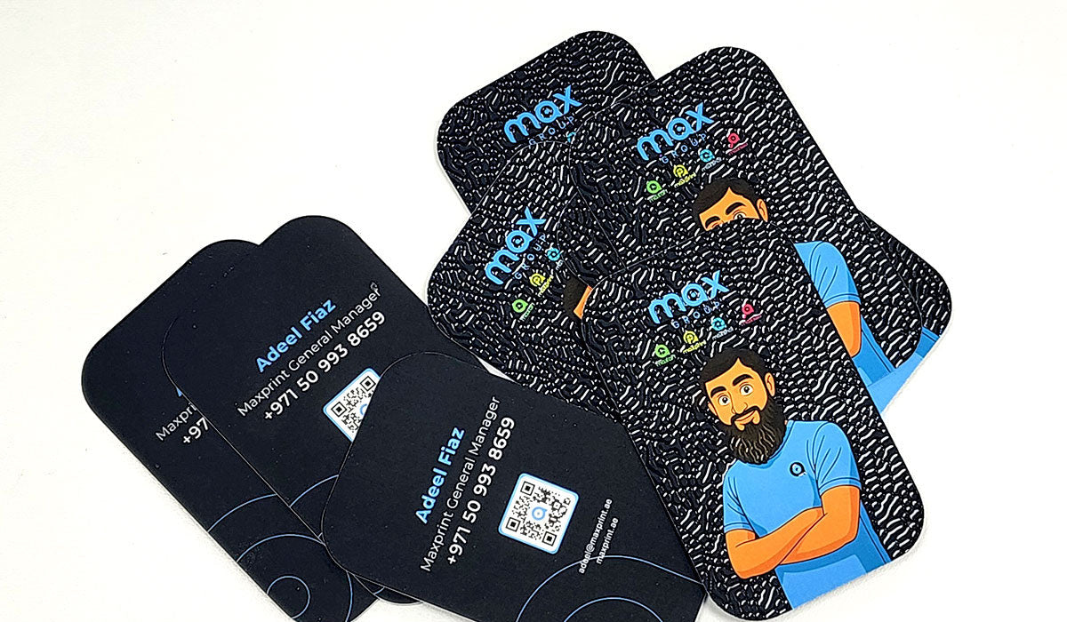 Thick Business Cards, Rounded Corner Spot UV Velvet Lamination 700 gsm
