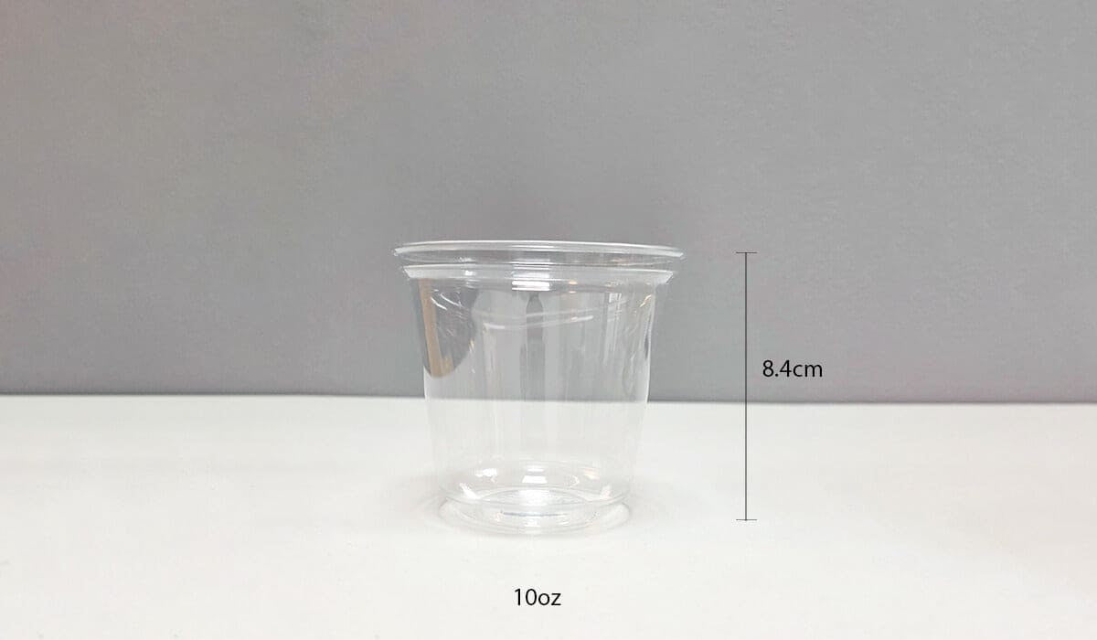 10 oz U-Shape PET Cups with Straw less Lids - With Printing