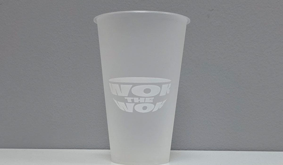 16oz Frosted PET Cups with Printing with Lids