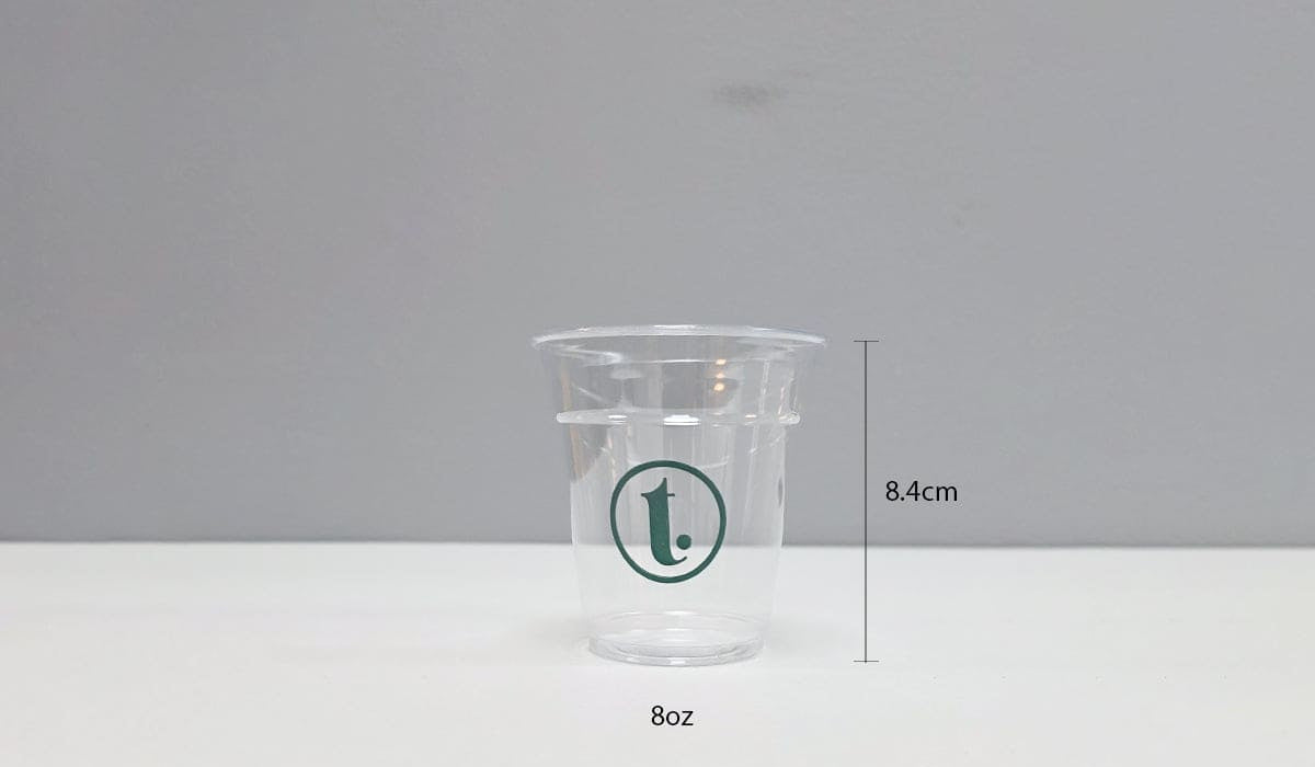 8oz Flat Plastic Cups with Lids with Printing