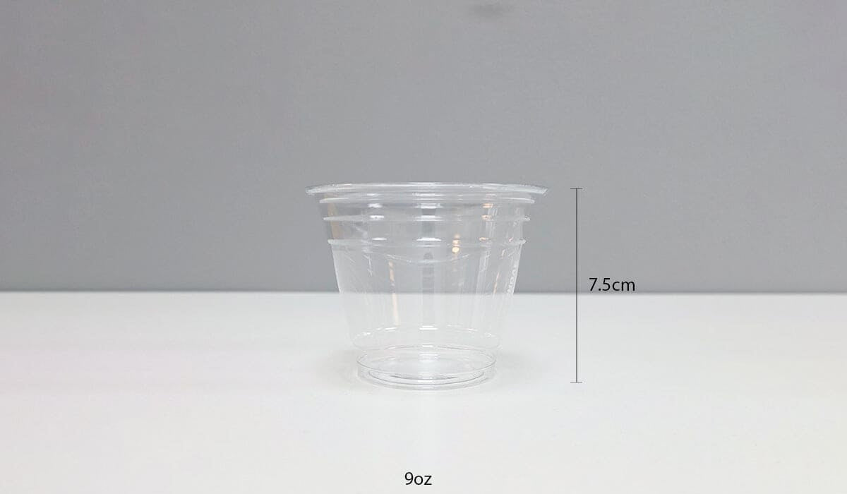9oz Flat Plastic Cups with Lids with Printing