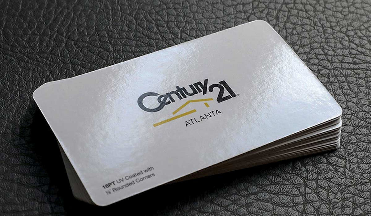1000 Business Cards, Glossy Laminated, Round Corners