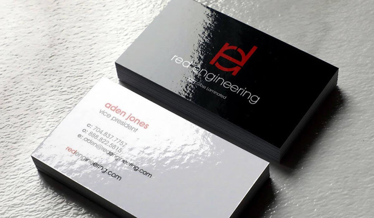 1000 Business Cards, Glossy Lamination