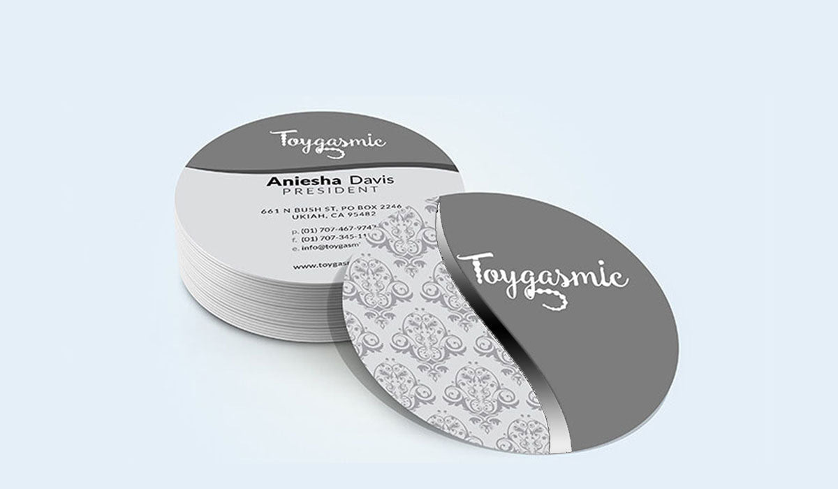 1000 Custom Shape Business Cards, Matt Laminated with Spot UV 400 GSM