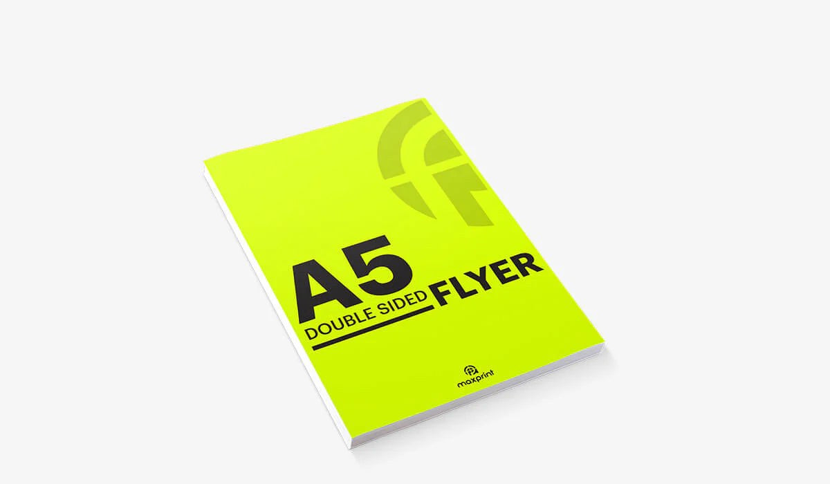 Flyers A5 Real Size (148.5 × 210 mm), 135 GSM Glossy, 2 Sides
