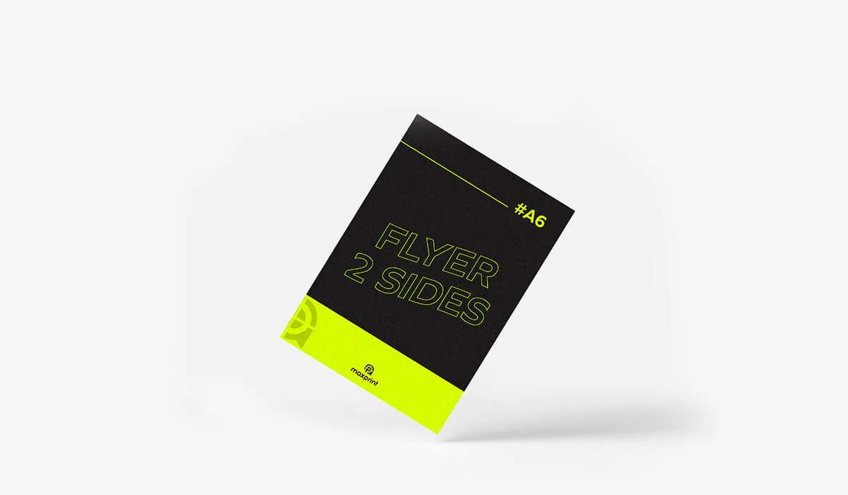 Flyers A6 Real Size (148.5 × 105 mm), 135 GSM Glossy, 2 Sides