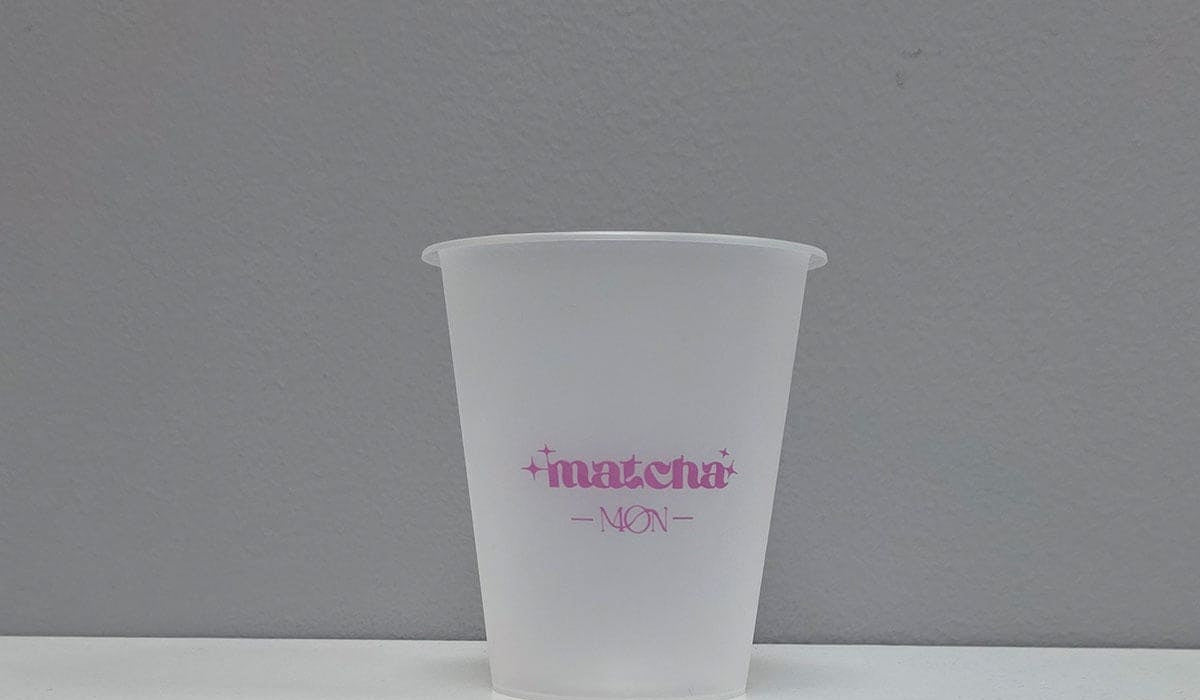 12oz Frosted PET Cups with Printing with Lids