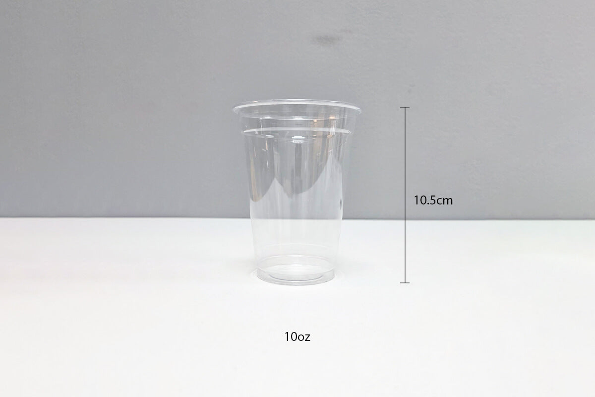 1000 10oz Flat Plastic Cups with Lids with Printing