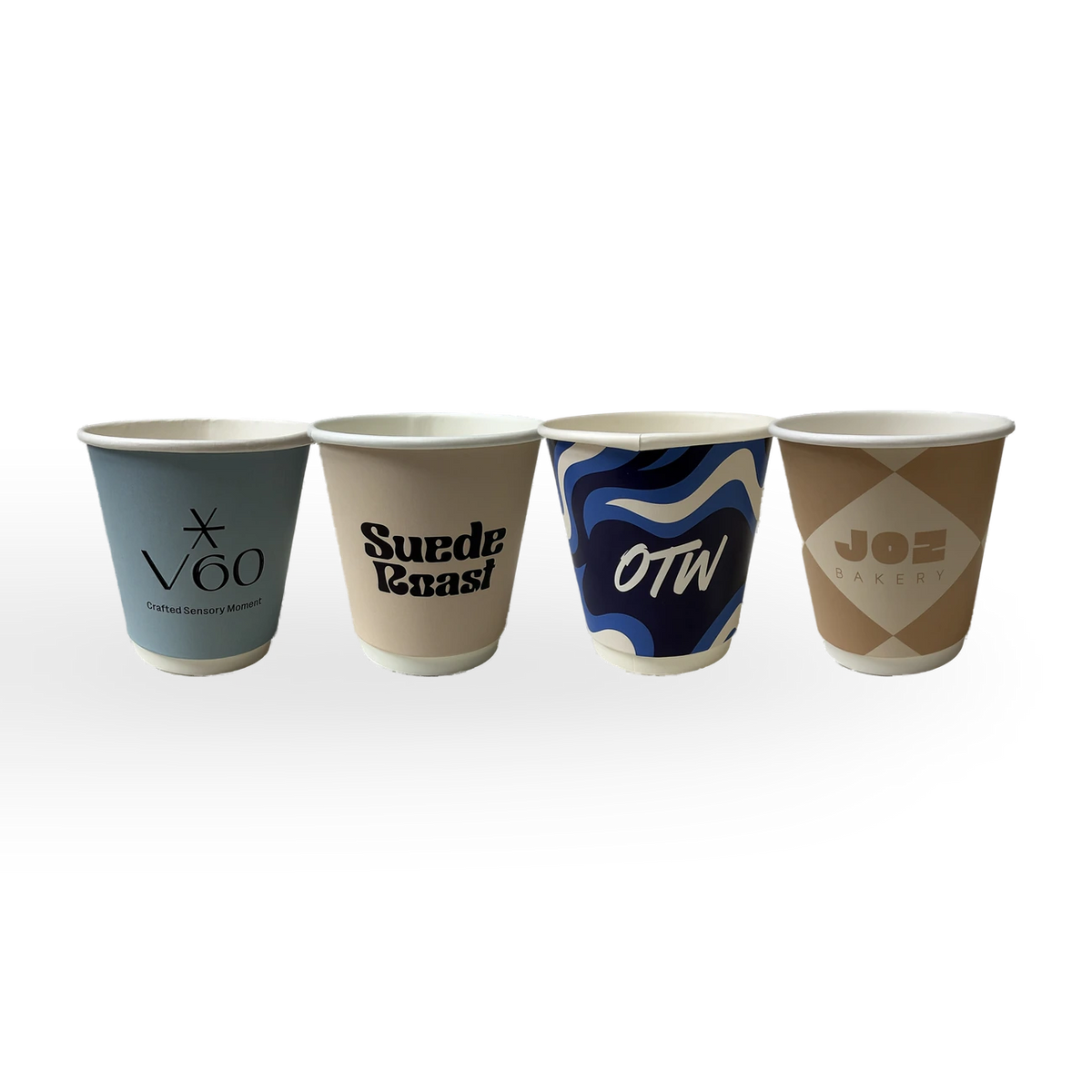 Custom printed 10 oz double wall paper coffee cups for cafés and bakeries — MaxPrint Dubai