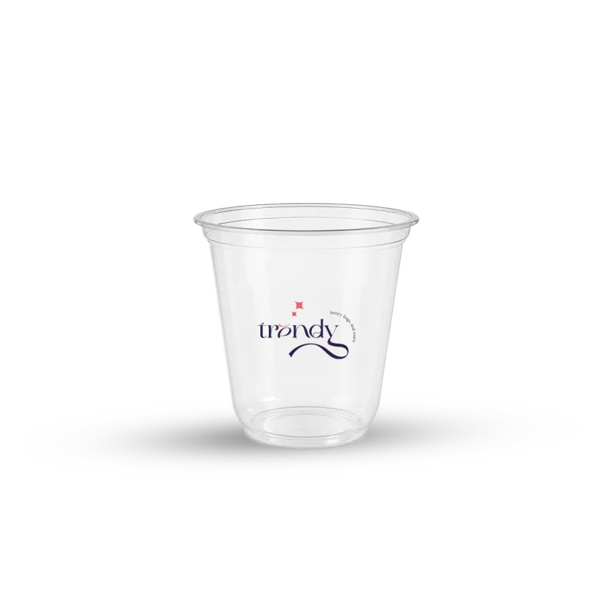 12 oz U-shape PET cup custom printed with your logo — MaxPrint Dubai