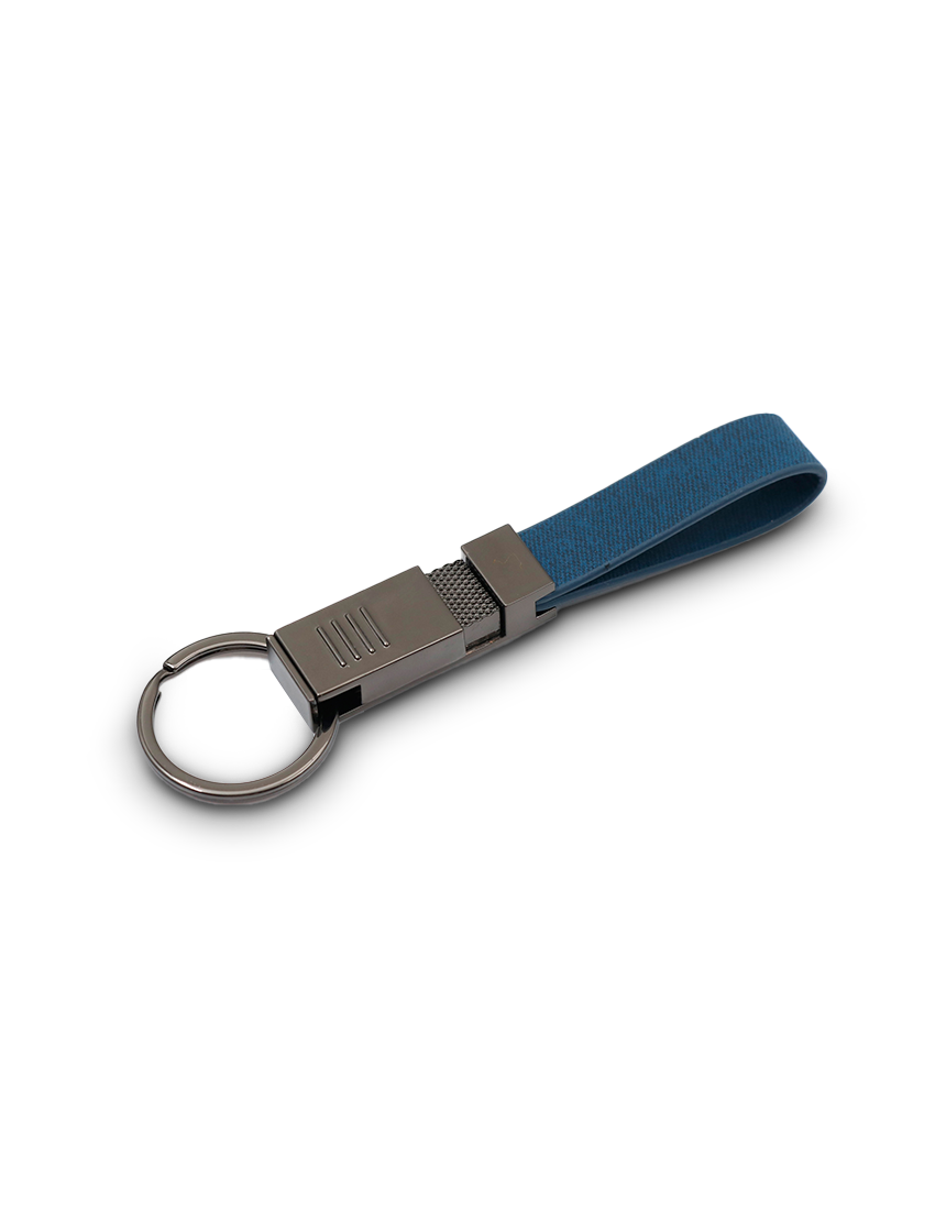 Chic Keychain — Innovative Slide-Down Keyholder in PU and Gunblack Metal