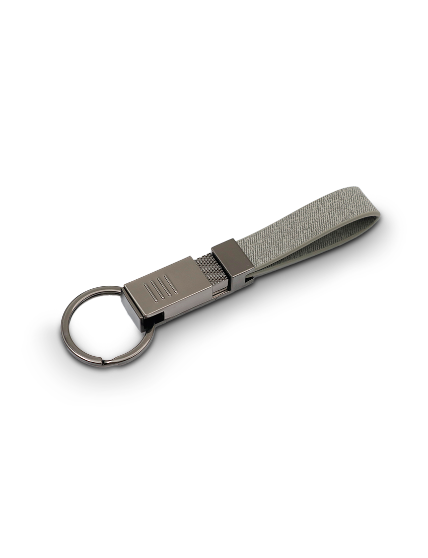 Chic Keychain — Innovative Slide-Down Keyholder in PU and Gunblack Metal