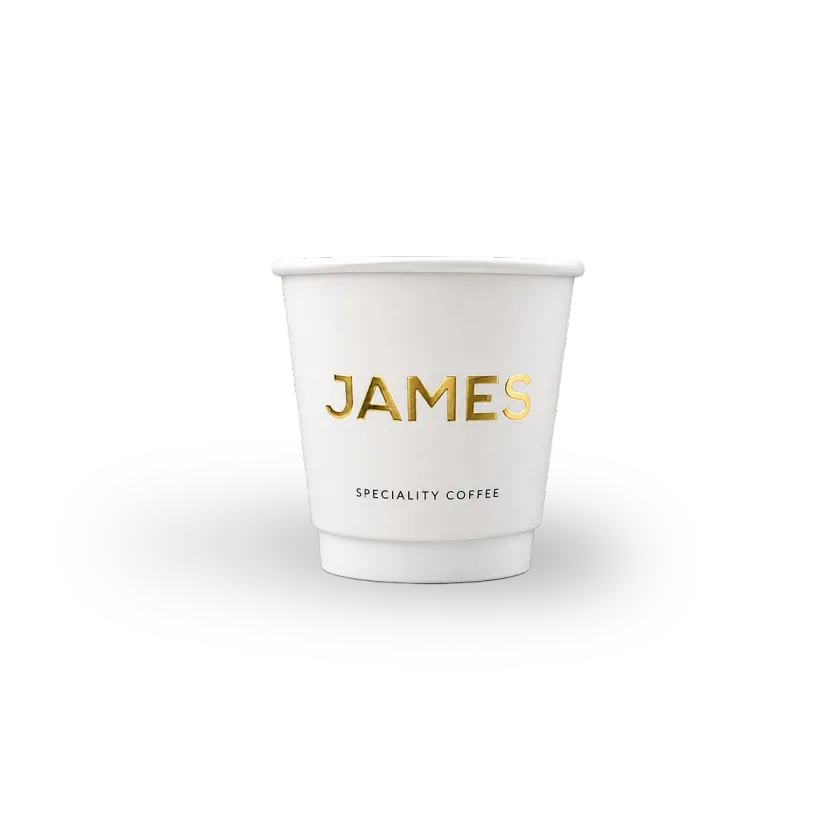4 oz double wall paper cup printed with a customer logo, example 3 — MaxPrint Dubai