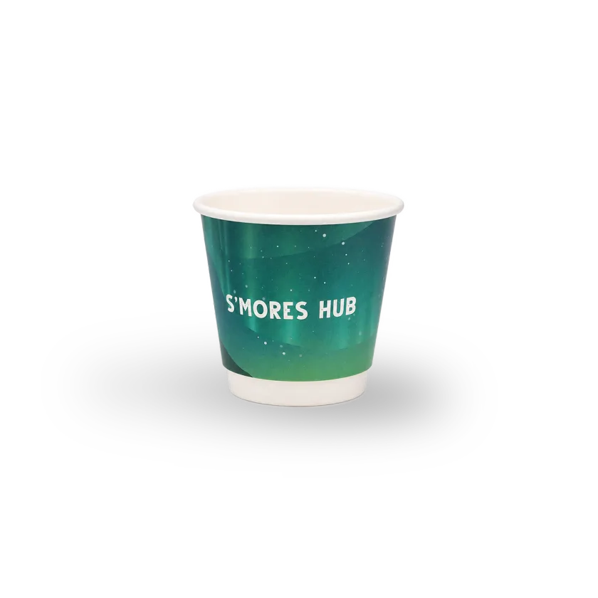 4 oz double wall paper cup printed with a customer logo, example 4 — MaxPrint Dubai