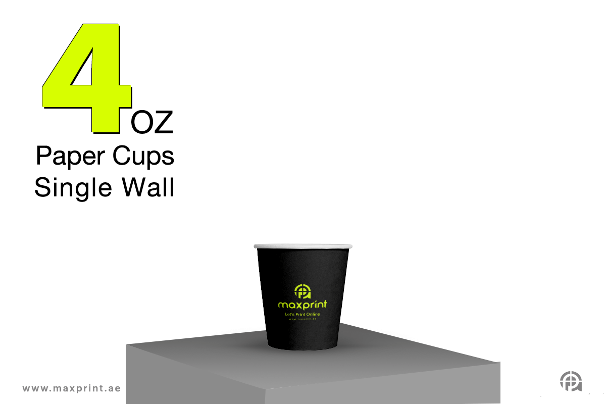 4oz single wall paper cup custom printed