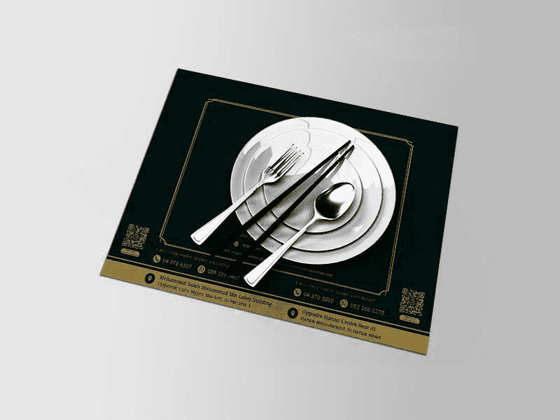 2000 table mats included in the Restaurant Opening Kit