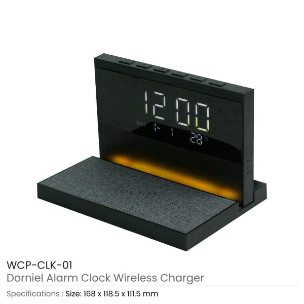 50 Dorniel Alarm Clock, 15W Wireless Charger and Night Light