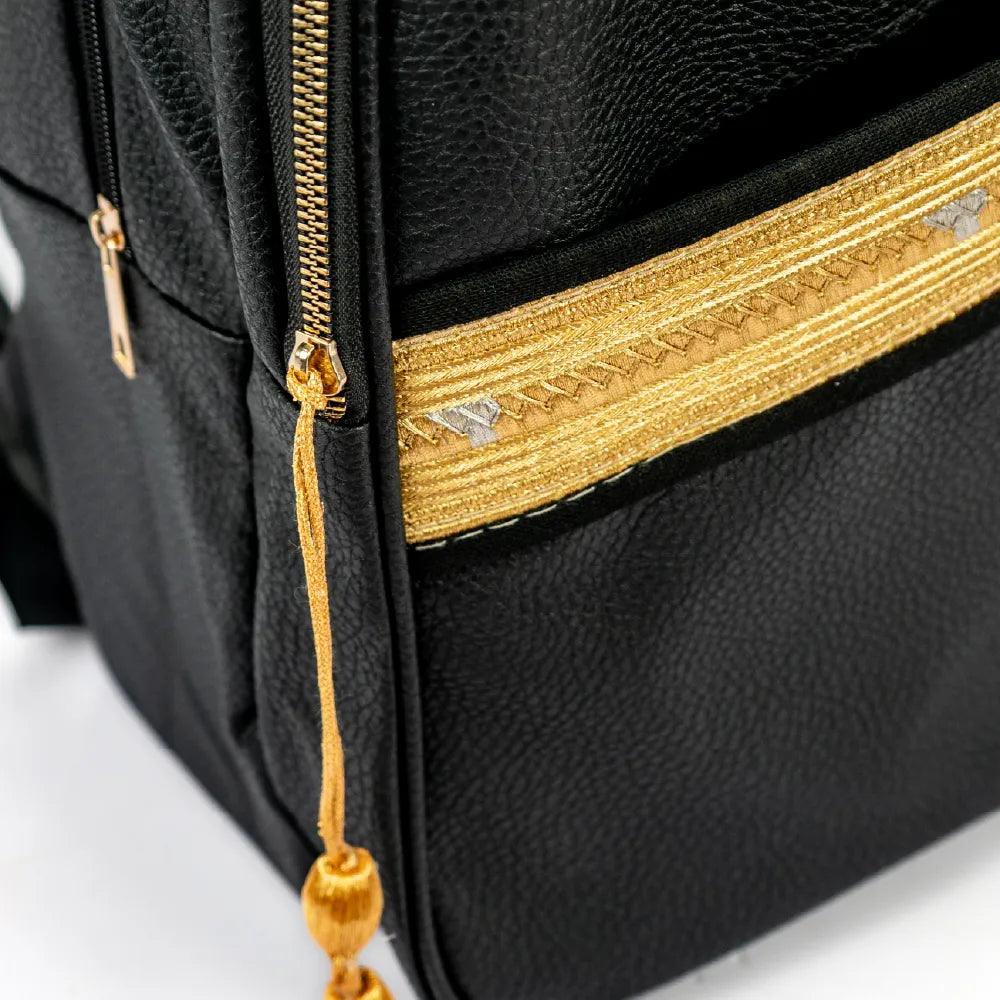 PU leather texture of the Bisht design backpack