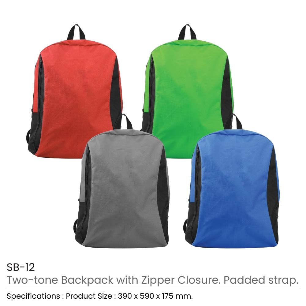 50 Two-toned Backpacks 600D Polyester Material