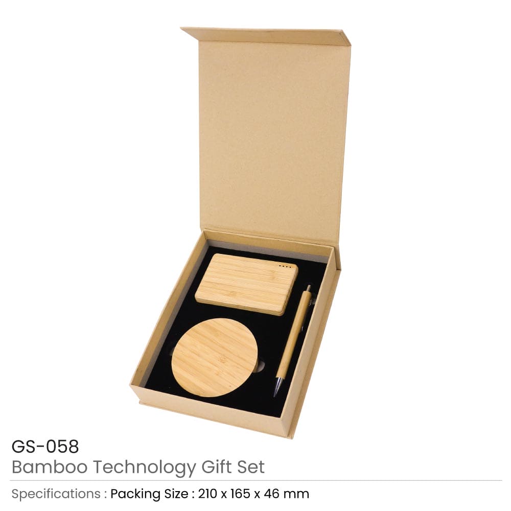 50 Bamboo Tech Gift Sets in Kraft Gift Box
