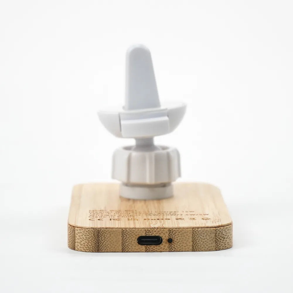 Bamboo Wireless Car Charger 15W Fast Charging & Type C