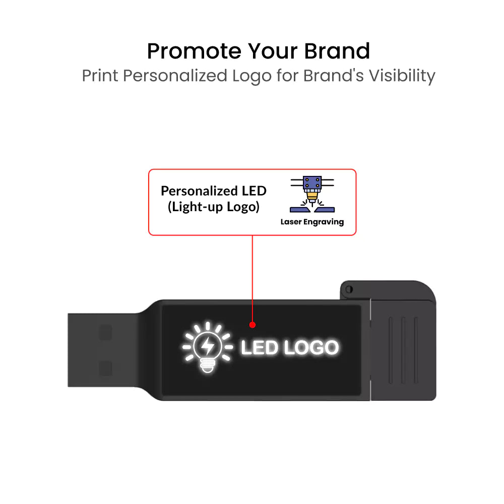 OTG USB with LED Logo 32GB V. 3.0 Type C