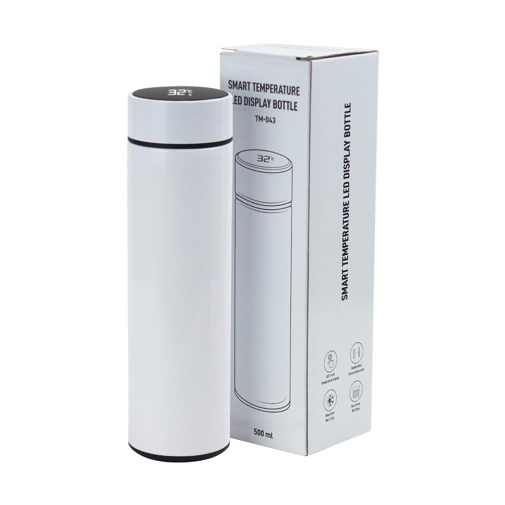 50 Double Wall Bottles with Temperature Display 500ml