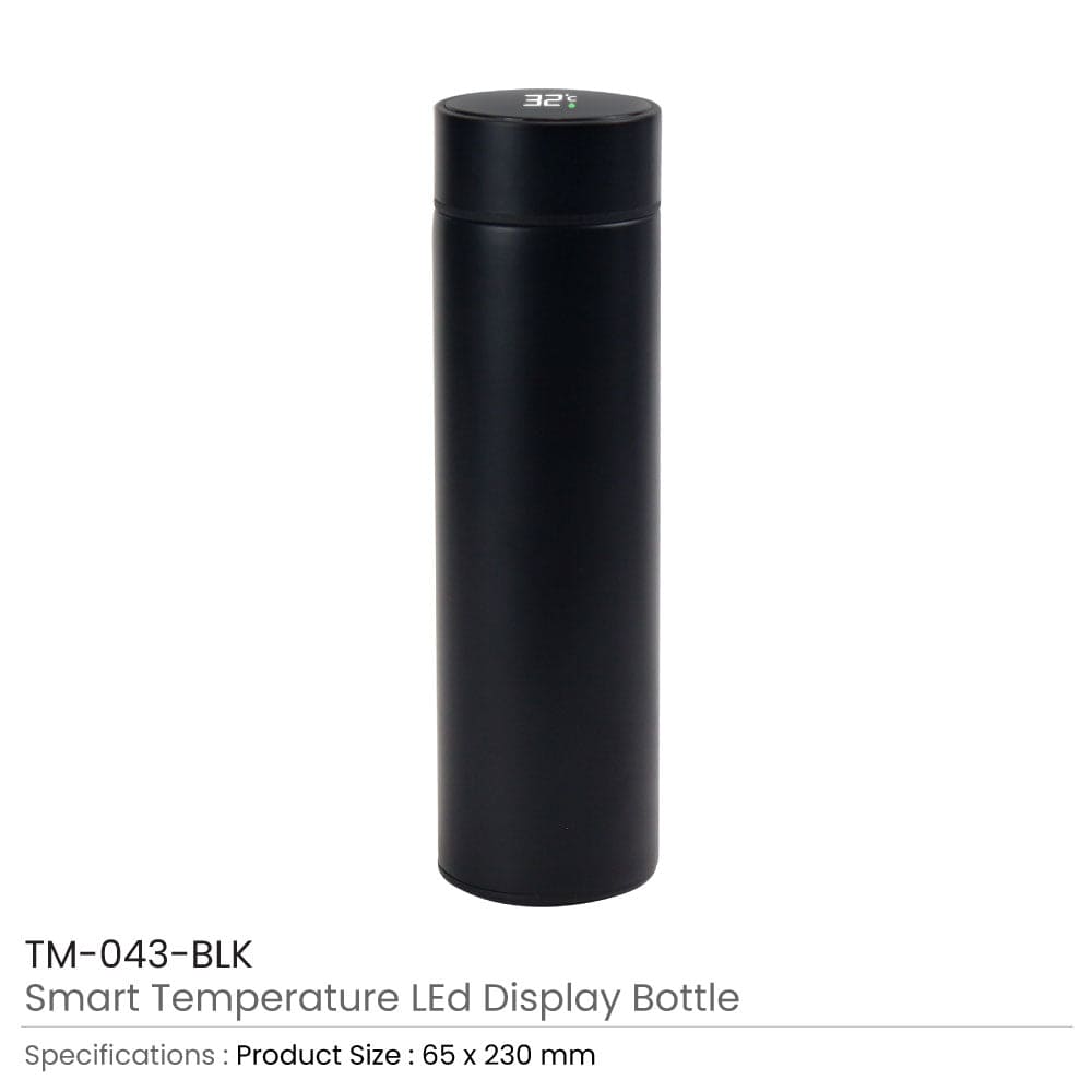 50 Double Wall Bottles with Temperature Display 500ml