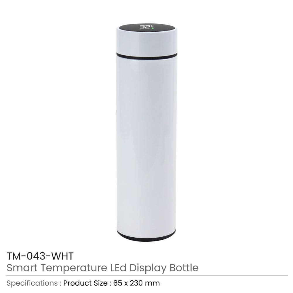 50 Double Wall Bottles with Temperature Display 500ml