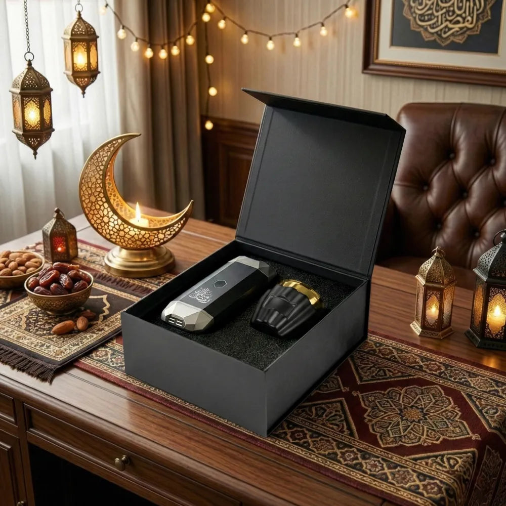 Arabic Oud and Bakhoor Gift Sets in Black Magnetic Closure Gift Box