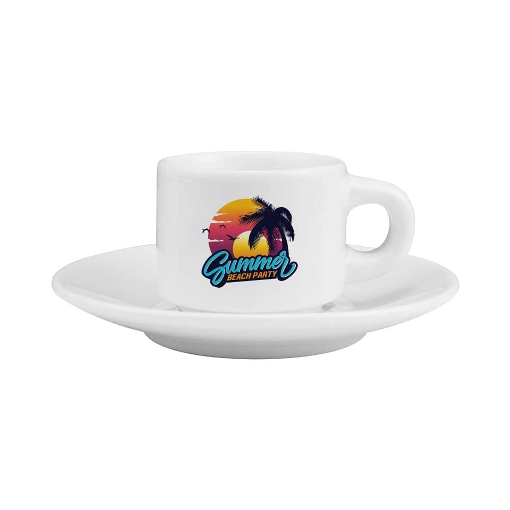 50 White Cup and Saucer 77ml