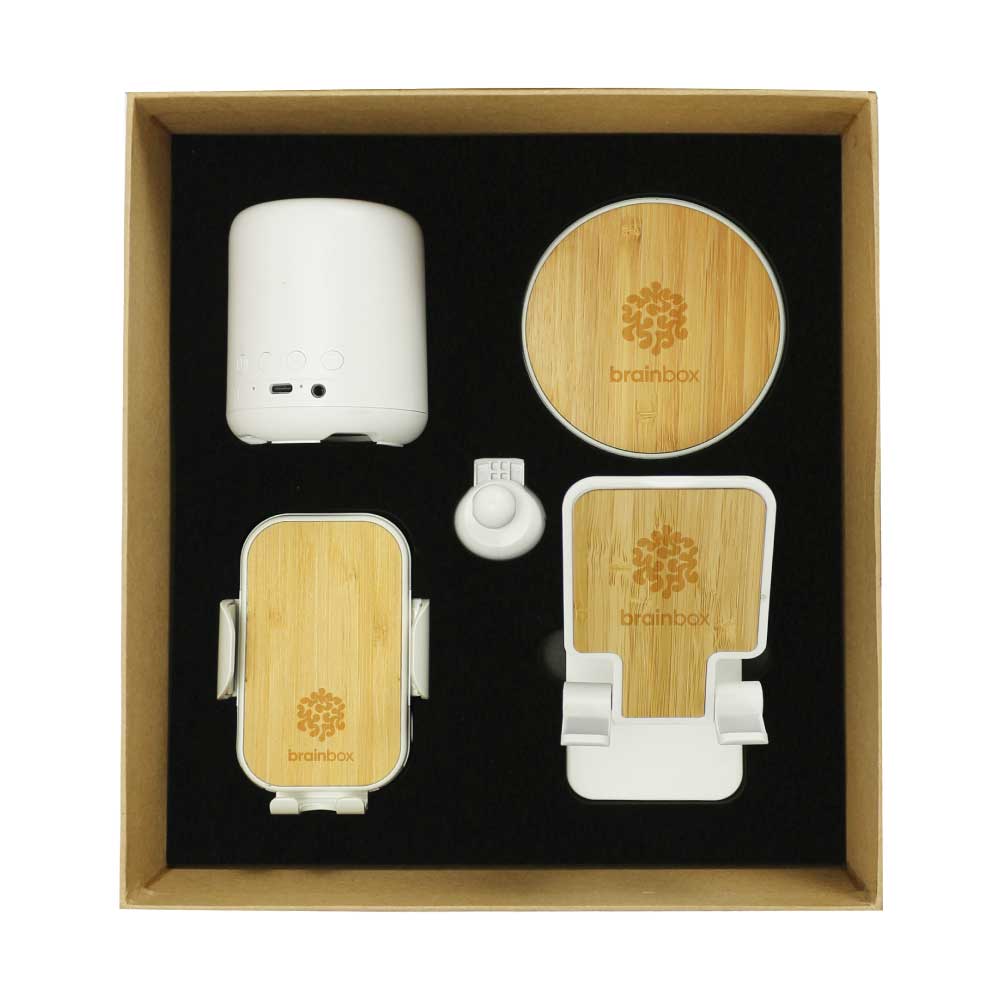 50 Promotional Tech Gift Sets with Brown Cardboard Gift Box