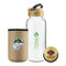 25 Glass Bottles with Bamboo Lid and Eco Sleeve