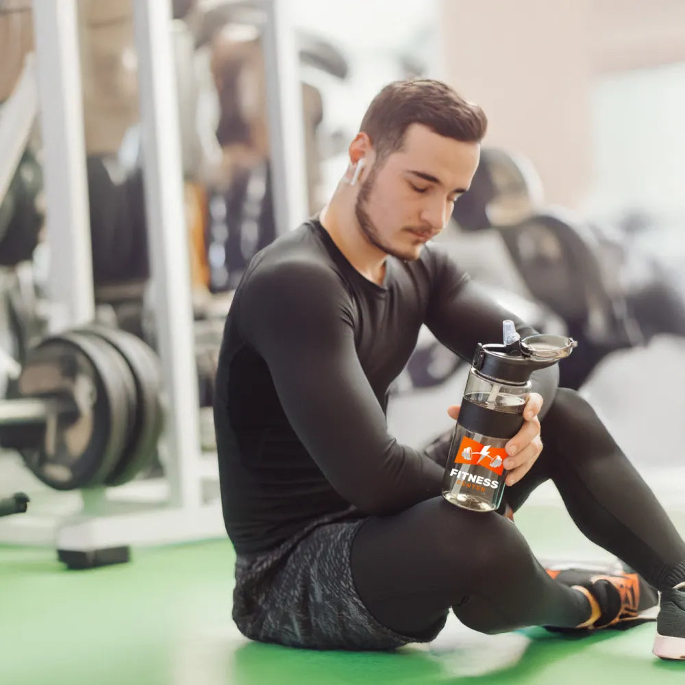 Eco-friendly Sports Bottles with Straw, 700ml in rPET Material