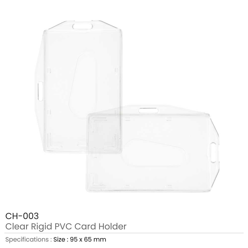 Clear Plastic PVC Card Holder