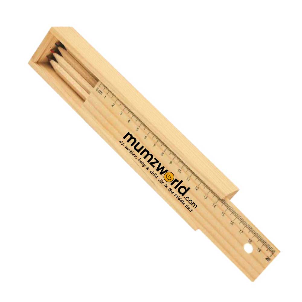 Colored Pencils Set with Wooden Box