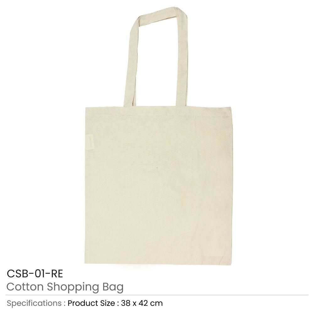 Cotton Shopping Bags with Long Handles 145GSM
