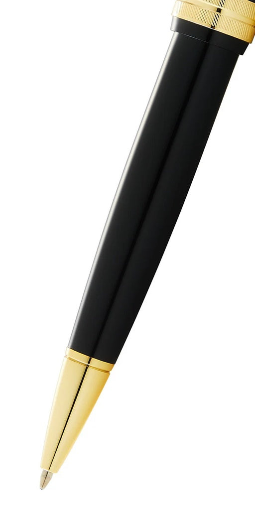 Cross Bailey Light™ Polished Black Resin and Gold Tone Ballpoint Pen (Blue Ink)