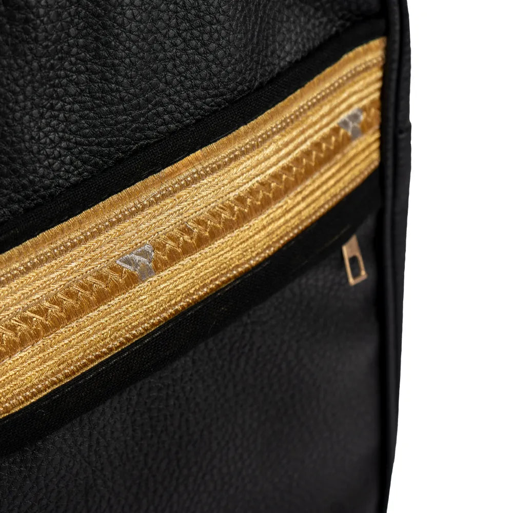 PU leather texture of the crossbody bag