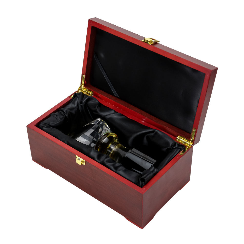 50 Crystal Trophy in Wooden Box